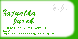 hajnalka jurek business card